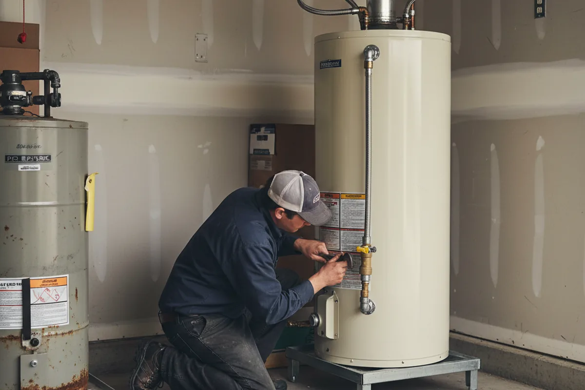 Water heater and shutoff valve replacement in Roberts